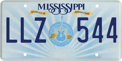 MS license plate LLZ544