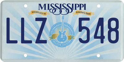 MS license plate LLZ548