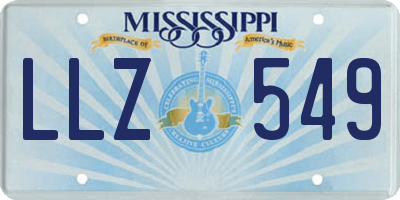 MS license plate LLZ549