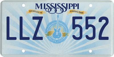 MS license plate LLZ552