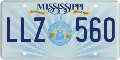 MS license plate LLZ560