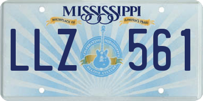 MS license plate LLZ561