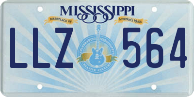 MS license plate LLZ564