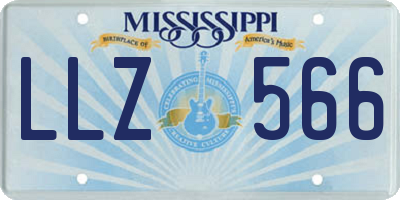 MS license plate LLZ566