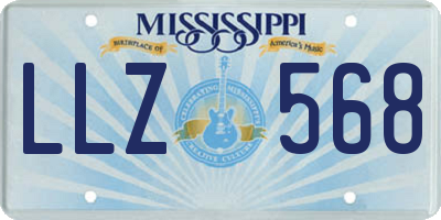 MS license plate LLZ568