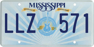 MS license plate LLZ571