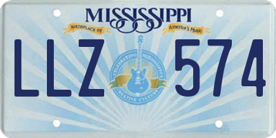 MS license plate LLZ574