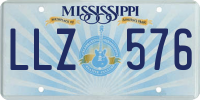MS license plate LLZ576