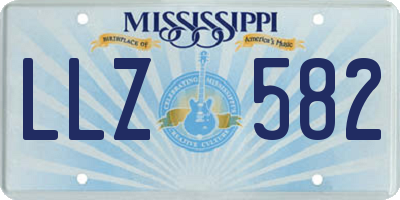 MS license plate LLZ582