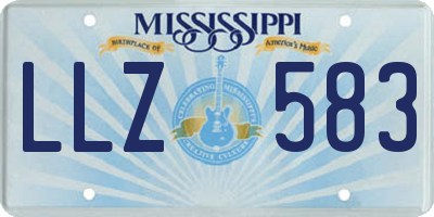 MS license plate LLZ583