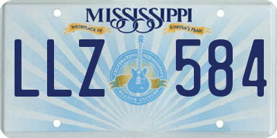 MS license plate LLZ584