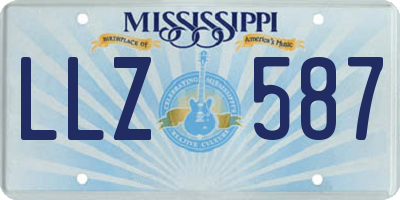 MS license plate LLZ587