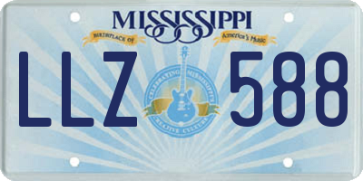 MS license plate LLZ588