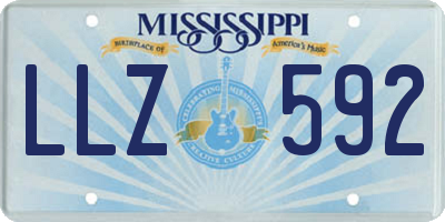 MS license plate LLZ592