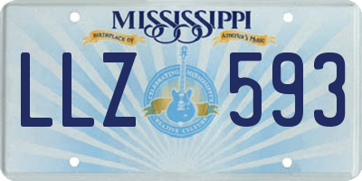 MS license plate LLZ593