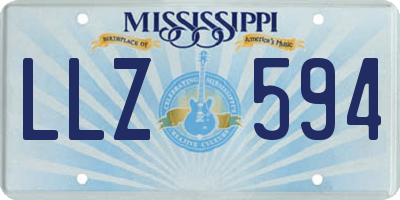 MS license plate LLZ594