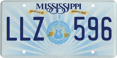 MS license plate LLZ596