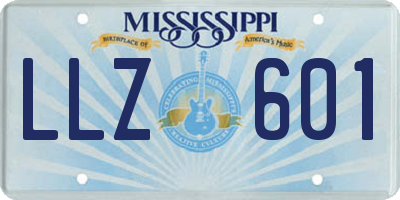 MS license plate LLZ601