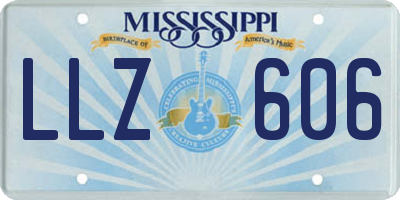 MS license plate LLZ606