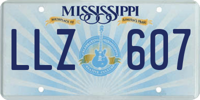 MS license plate LLZ607