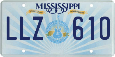MS license plate LLZ610