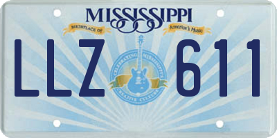 MS license plate LLZ611