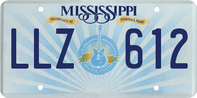 MS license plate LLZ612