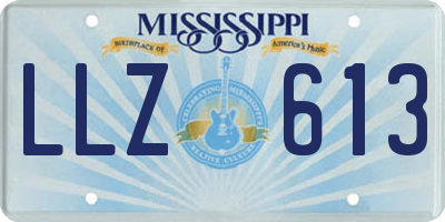 MS license plate LLZ613
