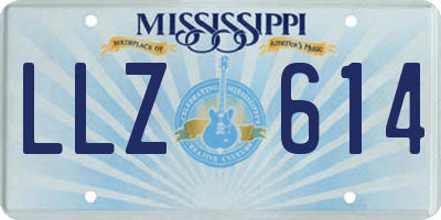 MS license plate LLZ614