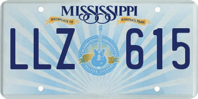 MS license plate LLZ615
