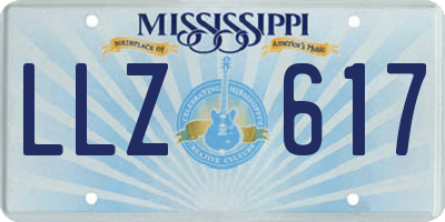 MS license plate LLZ617
