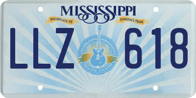 MS license plate LLZ618
