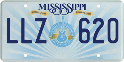 MS license plate LLZ620