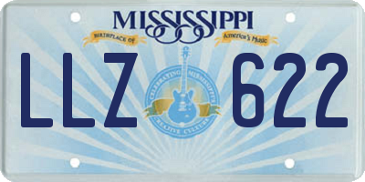 MS license plate LLZ622