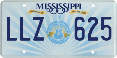 MS license plate LLZ625