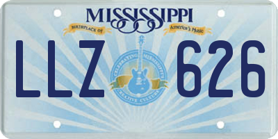 MS license plate LLZ626