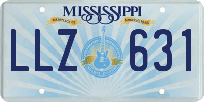 MS license plate LLZ631
