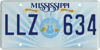 MS license plate LLZ634