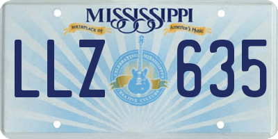 MS license plate LLZ635