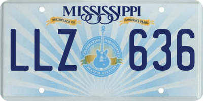 MS license plate LLZ636