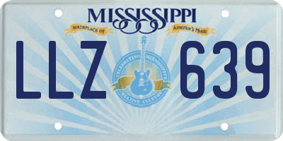 MS license plate LLZ639