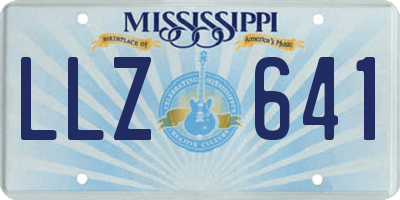 MS license plate LLZ641