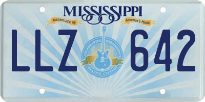 MS license plate LLZ642