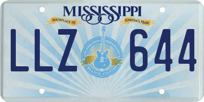 MS license plate LLZ644