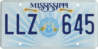 MS license plate LLZ645
