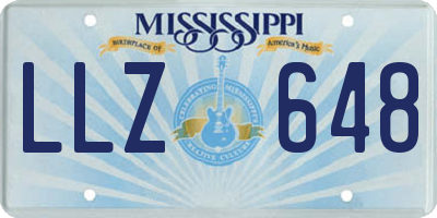 MS license plate LLZ648
