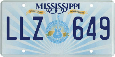 MS license plate LLZ649