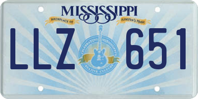 MS license plate LLZ651
