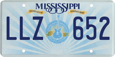 MS license plate LLZ652