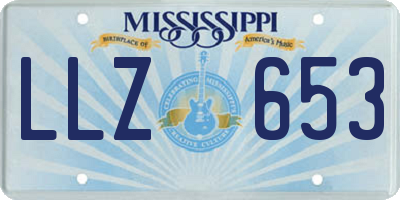 MS license plate LLZ653
